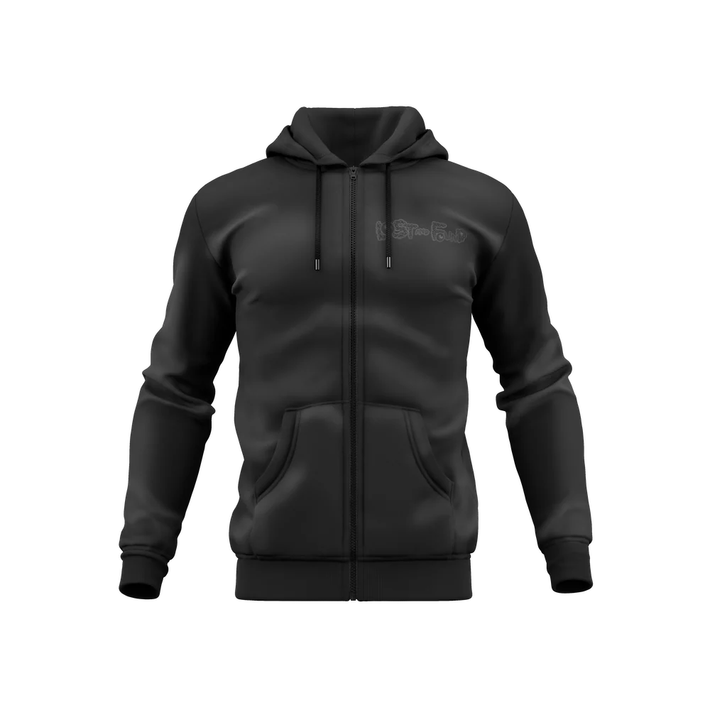 Black Zip-Up Hoodie - Image 3